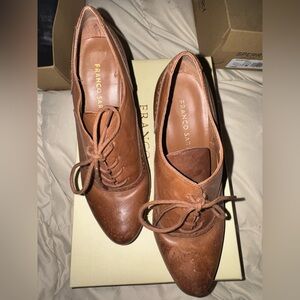 Franco Sarto Women's brown Lace-Up Heels